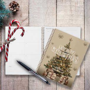 Traditionelles Merry Christmas Antique Gold 20XX Planer