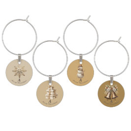 Traditionelles Merry Christmas Antique Gold Set vo Glasmarker