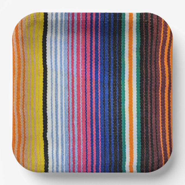 Traditionelles mexikanisches Fiesta-Design Pappteller (Vorderseite)