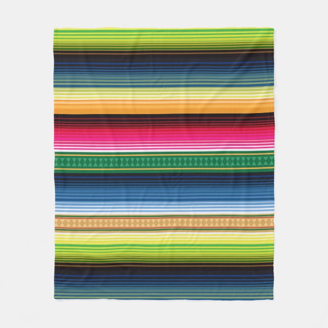 Traditionelles mexikanisches umfassendes Serape Fleecedecke (Vorderseite)