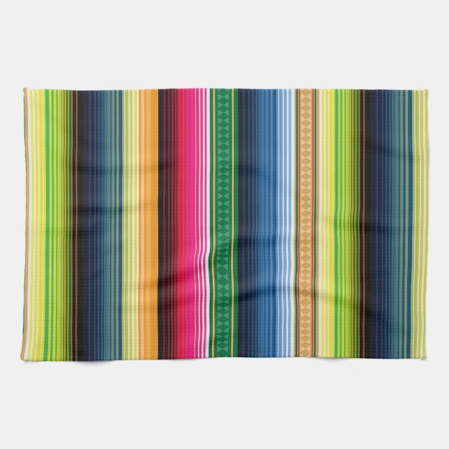 Traditionelles mexikanisches umfassendes Serape Geschirrtuch (Horizontal)