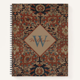 Traditionelles Mit Monogramm orientalisches Muster Notizbuch