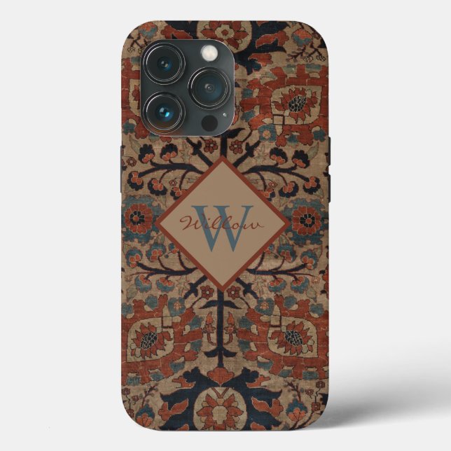 Traditionelles monogrammiertes orientalisch-persis Case-Mate iPhone hülle (Rückseite)
