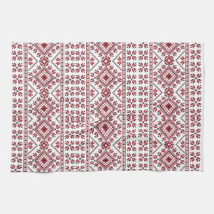 Traditionelles Motiv, traditionelles rumänisches  Geschirrtuch