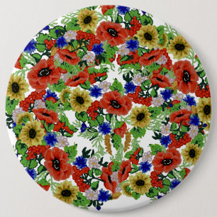 Traditionelles Motiv, traditionelles rumänisches M Button