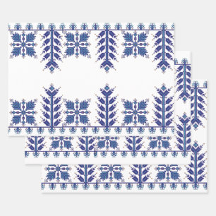Traditionelles Motiv, traditionelles rumänisches M Geschenkpapier Set