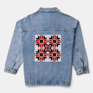Traditionelles Motiv, traditionelles rumänisches M Jeansjacke