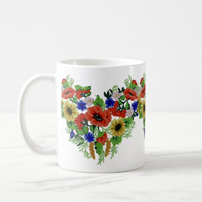 Traditionelles Motiv, traditionelles rumänisches M Kaffeetasse (Links)