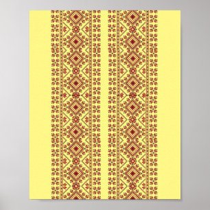 Traditionelles Motiv, traditionelles rumänisches M Poster