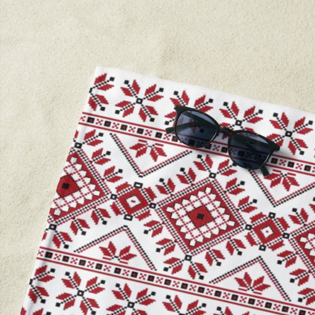 Traditionelles Motiv, traditionelles rumänisches M Strandtuch (Beispiel)