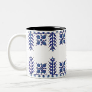 Traditionelles Motiv, traditionelles rumänisches M Zweifarbige Tasse