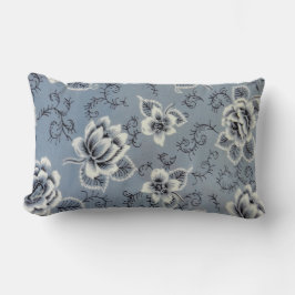 Traditionelles Muster der blauen Blume | Lumbar Pi Lendenkissen