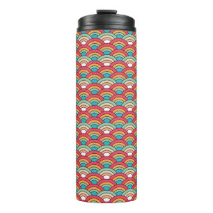 Traditionelles nahtloses Muster Elegantes Design Thermosbecher