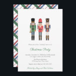 Traditionelles Nutcracker Familienweihnachtsfest P Einladung<br><div class="desc">Klassisches Weihnachtsgeschmack mit Vintagen Nutcracker Holzspielsoldaten,  die von mir in Aquarellen handgemalt wurden,  bevor sie in digitale Form gescannt werden.</div>