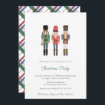 Traditionelles Nutcracker Familienweihnachtsfest P Einladung<br><div class="desc">Klassisches Weihnachtsgeschmack mit Vintagen Nutcracker Holzspielsoldaten,  die von mir in Aquarellen handgemalt wurden,  bevor sie in digitale Form gescannt werden.</div>