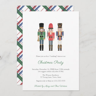 Traditionelles Nutcracker Familienweihnachtsfest P Einladung