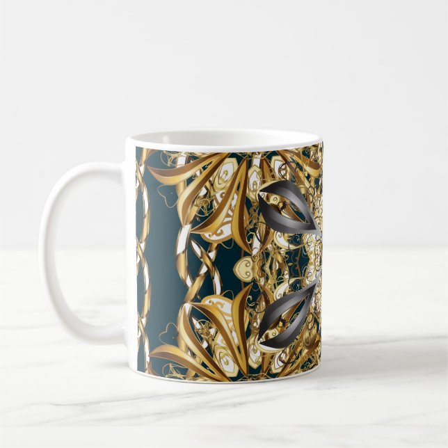 Traditionelles Ornament. Klassischer Vintager Back Kaffeetasse (Links)
