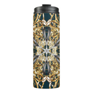 Traditionelles Ornament. Klassischer Vintager Back Thermosbecher