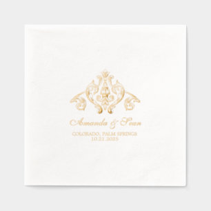 Traditionelles ornamentales Designelement personal Servietten Mit Folie