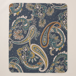 Traditionelles Paisley-Muster auf der Basis Sherpadecke
