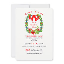 Traditionelles Party zu Weihnachten einladen