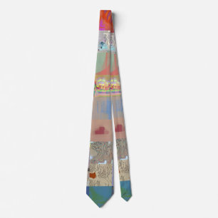 Traditionelles Patchwork Geometrisches Muster Krawatte