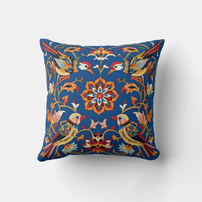 Traditionelles Persisches Design-Platz-Kissen Kissen (Rückseite)