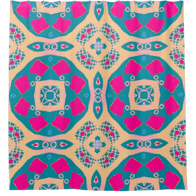 Traditionelles, peruanisches Patchwork, Fliesenmus Duschvorhang (Vorderseite)