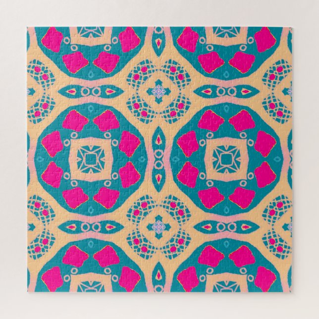 Traditionelles, peruanisches Patchwork, Fliesenmus Puzzle (Vertikal)