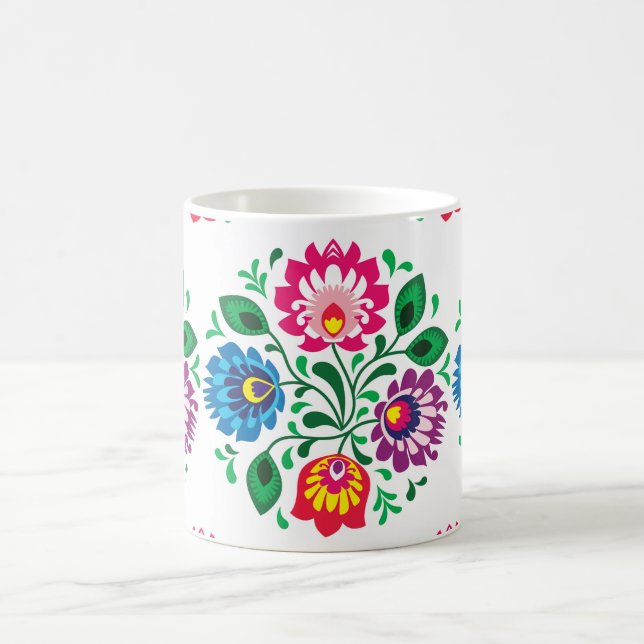 Traditionelles polnisches Blumengeflecht Tasse (Mittel)