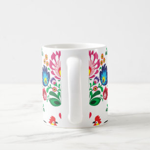 Traditionelles polnisches florales Volksschnittmus Tasse