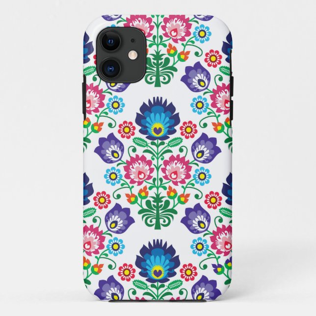 Traditionelles polnisches florales Volkssstickerim Case-Mate iPhone Hülle (Rückseite)