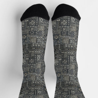 Traditionelles polynesisches Tapa-Stoffmuster Socken