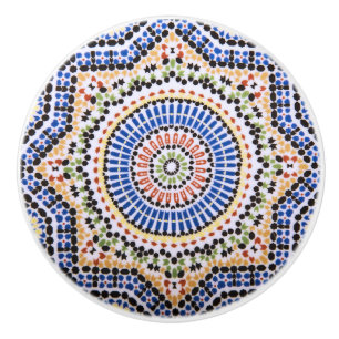 Traditionelles Portugiese Azulejo Fliesen-Muster Keramikknauf