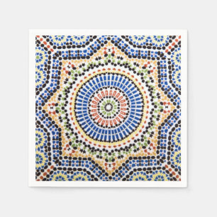 Traditionelles portugiesisches Azulejo Tile Muster Serviette