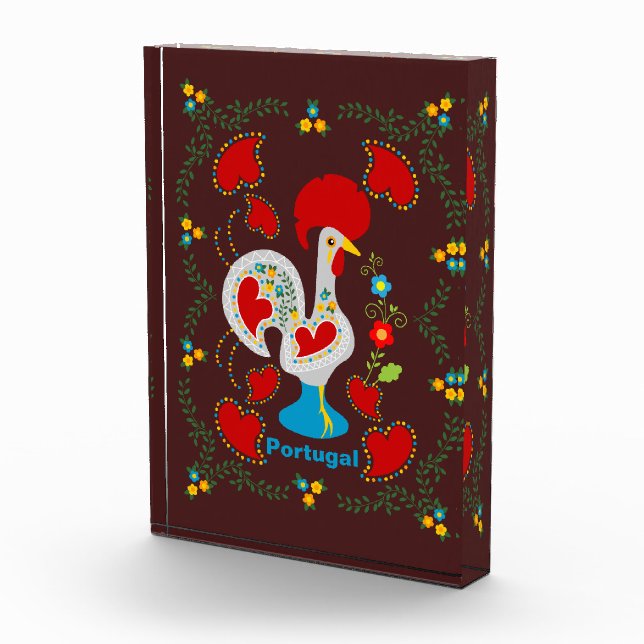 Traditionelles Rathaus von Barcelos in Weiß Fotoblock (Rechts)