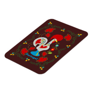 Traditionelles Rathaus von Barcelos in Weiß Magnet