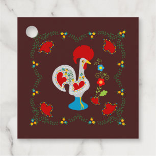 Traditionelles Rooster-Glück zum Geburtstag Geschenkanhänger