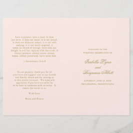 Traditionelles Rosa-Hochzeitsprogramm