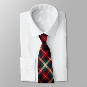 Traditionelles Rot Grün Tartan Karo Krawatte