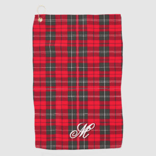 Traditionelles rotes Kariertes Tartan Modern Colle Golfhandtuch