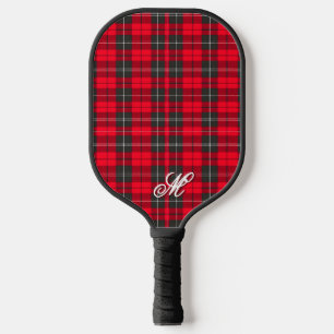 Traditionelles rotes Kariertes Tartan Modern Colle Pickleball Schläger
