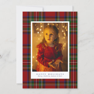 Traditionelles Royal Stewart Tartan Karo Foto Feiertagskarte