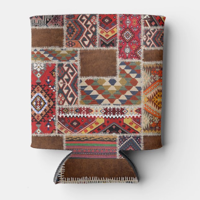 Traditionelles Rug Patchwork: Dekorative Teppichve Dosenkühler (Vorderseite)