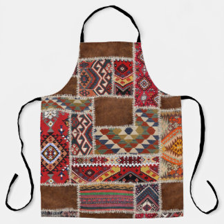 Traditionelles Rug Patchwork: Dekorative Teppichve Schürze