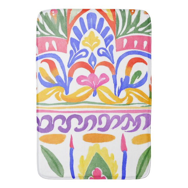 traditionelles rumänisches Dekor Badematte (Vorderseite Vertikal)