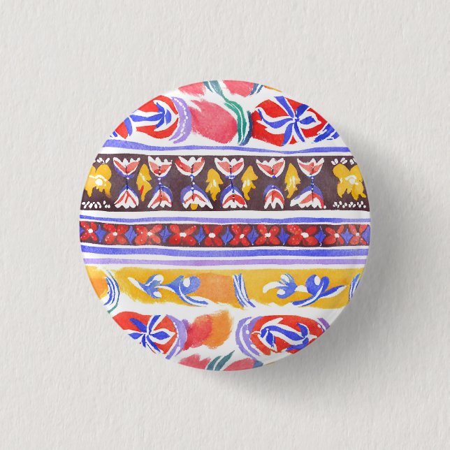 traditionelles rumänisches Dekor Button (Vorderseite)