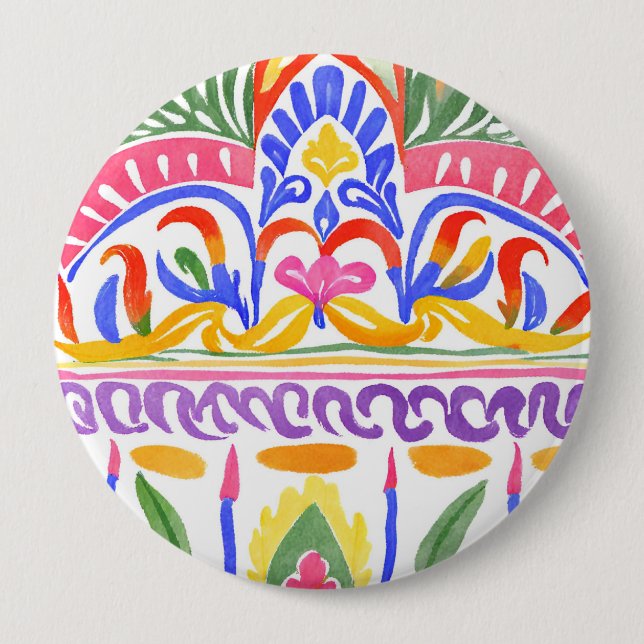 traditionelles rumänisches Dekor Button (Vorderseite)