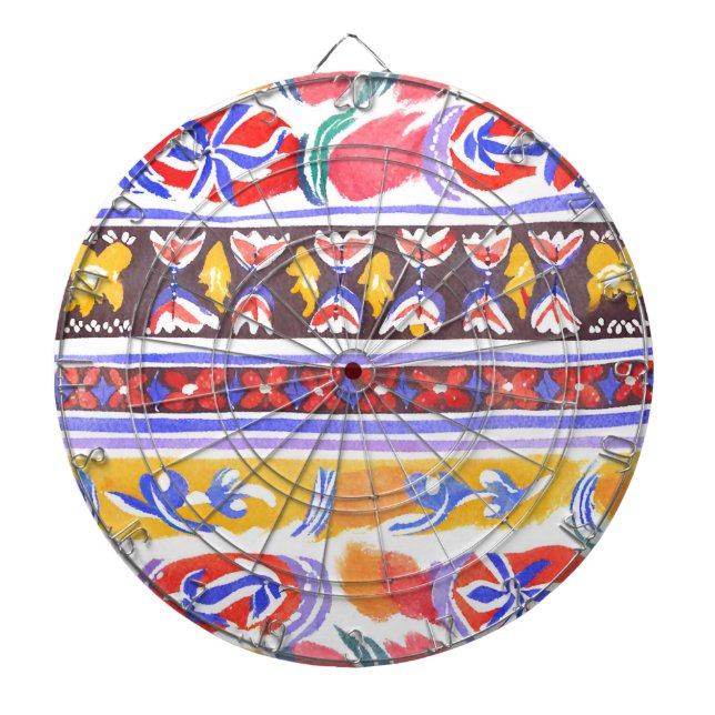 traditionelles rumänisches Dekor Dartscheibe (vorne)