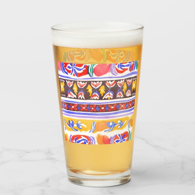 traditionelles rumänisches Dekor Glas (Vorne (Gefüllt))